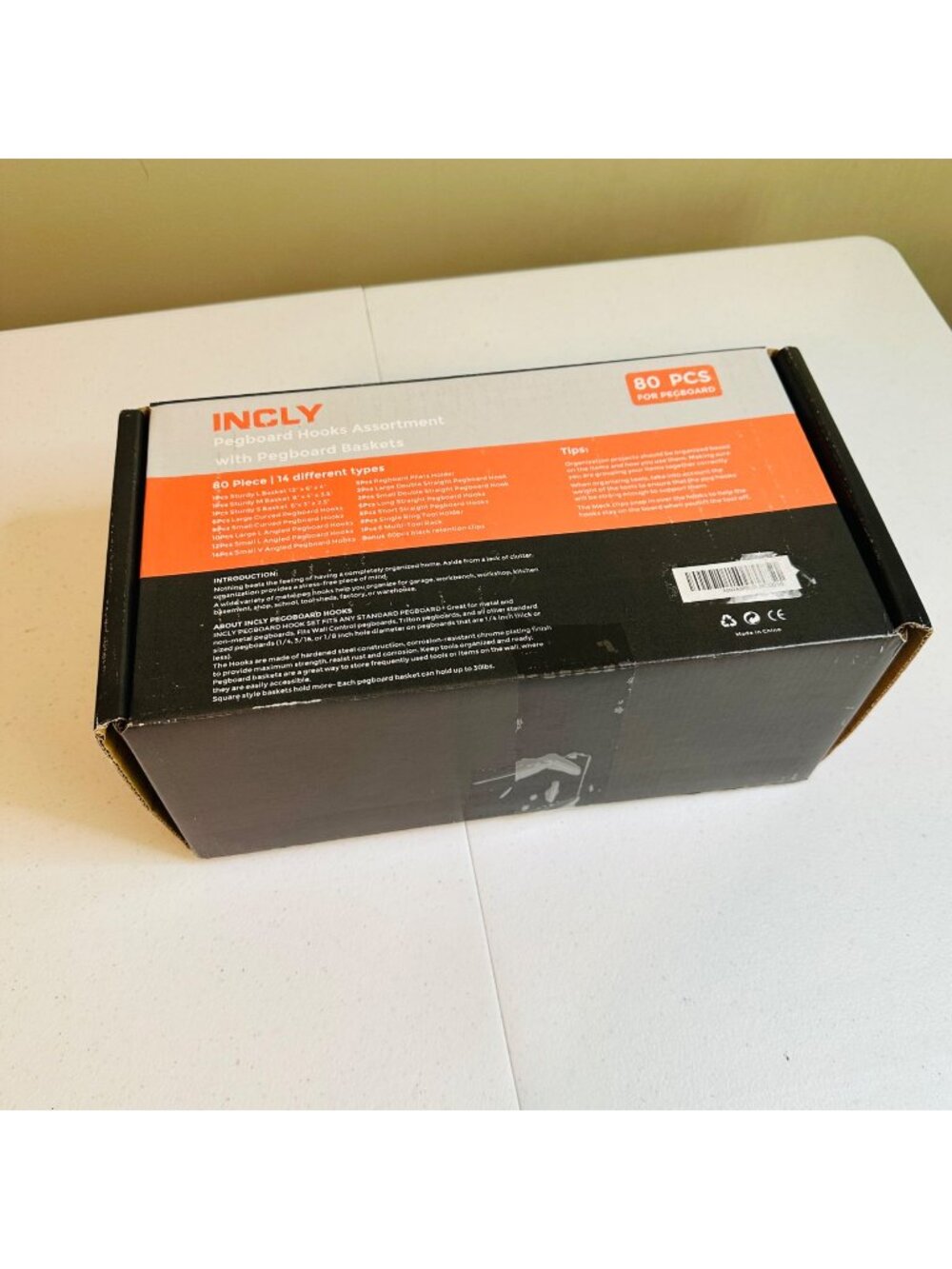 80 Pcs Pegboard Basket and Pegboard Hooks For Organizing Tools & Accessories